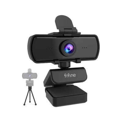 Fifine K420 Webcam 1440P, 2K Web Camera With Privacy Cover & Tripod