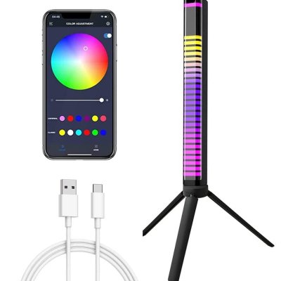 RGB APP Control Rechargeable Rhythm Light With Voice-Activated Pickup (D8-32)