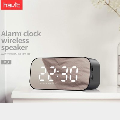 Havit HV-M3 Portable Alarm Clock Bluetooth Speaker